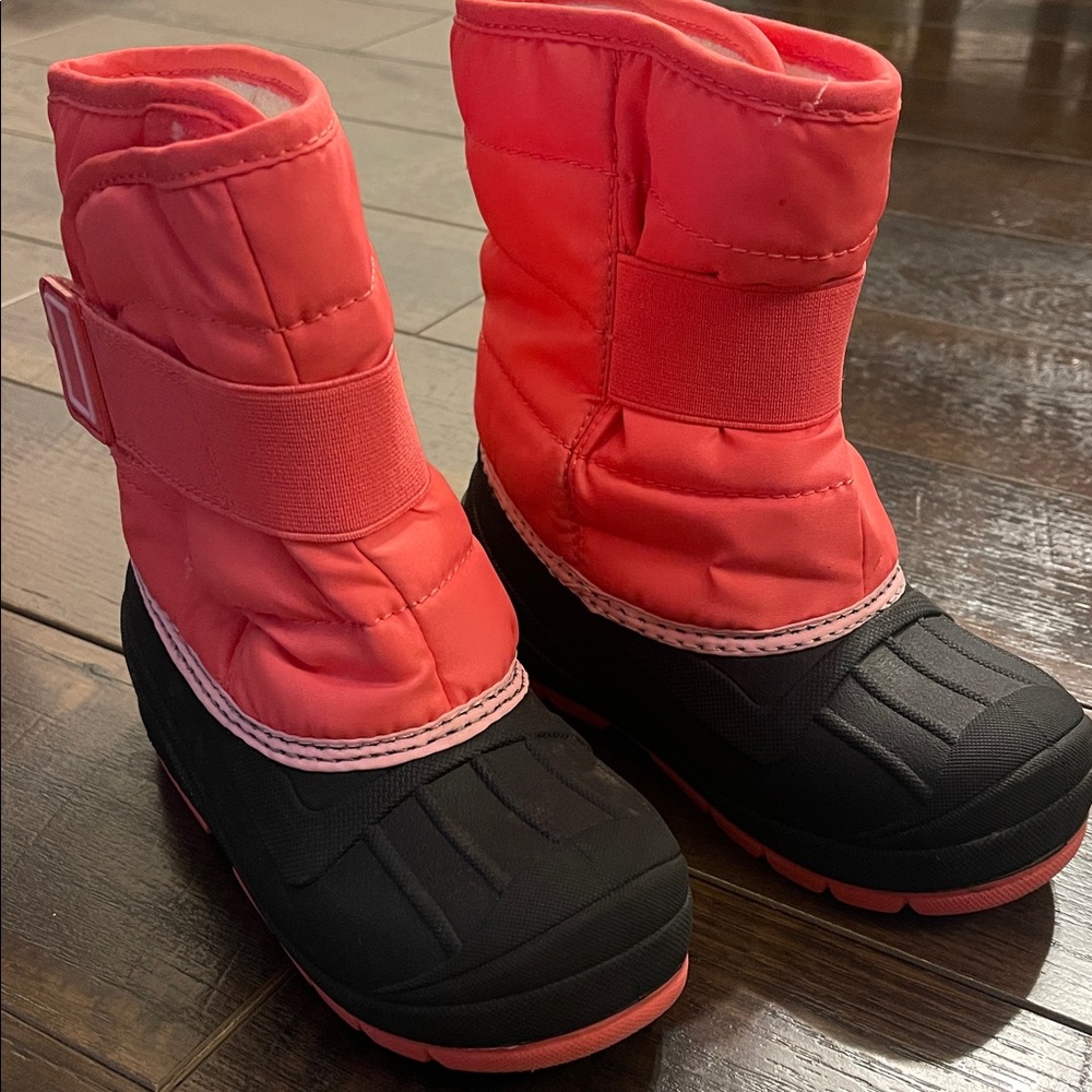 Pink and Black Winter Boots
